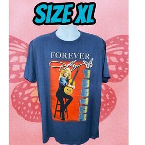 Dolly Parton “FOREVER” Graphic T-Shirt Unisex XL Blue Country Music Legend Tee